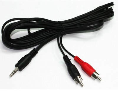Gembird Jack stereo 3,5mm -> 2db RCA M/M audio kábel 1.5m fekete