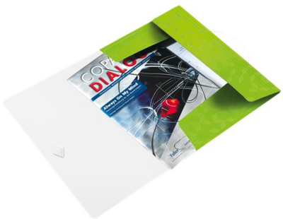 Leitz Wow polipropilén zöld gumis mappa