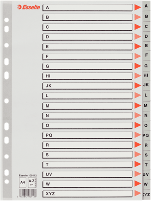 Esselte A4 A-Z-ig műanyag regiszter