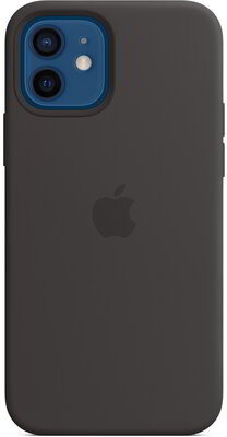 Apple - IPHONE 12 PRO SILICONE CASE WITH MAGSAFE - BLACK