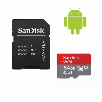 Sandisk - Ultra (Android) microSDXC 64GB + adapter - 186504