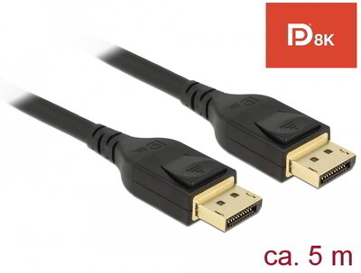 DELOCK - Displayport 1.4 (M) > Displayport (M) (20pin) 8K 5m - 85663