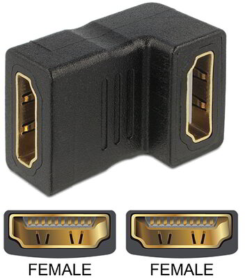 DELOCK - HDMI F/F adapter 90°-os - 65075