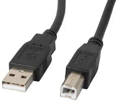 LANBERG - USB-A - USB-B összekötő kábel 1m - CA-USBA-11CC-0010-BK
