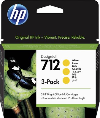 HP 3ED79A Patron 3Pack Yellow 29ml No.712 (Eredeti)