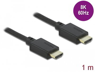 Delock - Ultra nagy sebességű 48Gbps 8K 60Hz 1m HDMI kábel - 85387