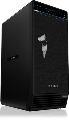 ICYBOX IB-RD3680SU3 IcyBox External 3,5 HDD 8-bay Case SATA I/II/III, USB 3.0, eSATA, RAID, Black