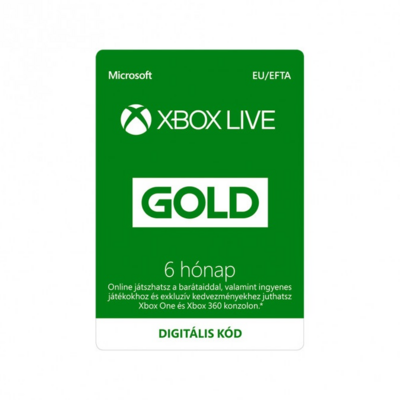 Microsoft Xbox Live Gold 6 hónapos előfizetés