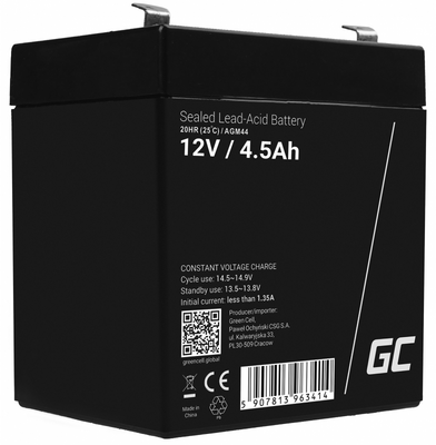 GREEN CELL Battery AGM VRLA 12V 4.5Ah