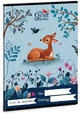 Ars Una My Secret Garden A5 27-32 kockás füzet