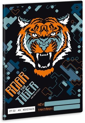 Ars Una Roar of the Tiger A5 27-32 kockás füzet