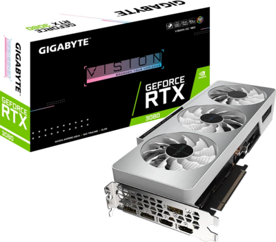 GIGABYTE RTX3080 - VISION OC 10G (rev. 2.0) - GV-N3080VISION OC-10GD 2.0 - LHR