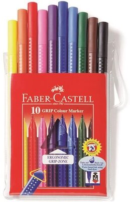 Faber-Castell Grip 10db-os vegyes színű filctoll készlet