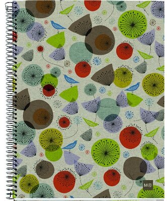 Miquelrius Ecobirds A5 4x30lapos vonalas spirálfüzet