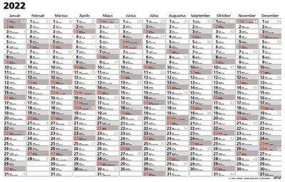 Kalendart 2022-es T100 Terminus A0 plakátnaptár