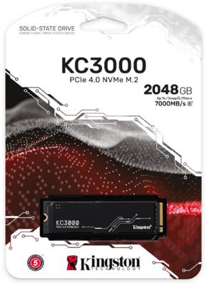 Kingston - KC3000 PCIe 4.0 NVMe M.2 SSD 2048GB - SKC3000D/2048G