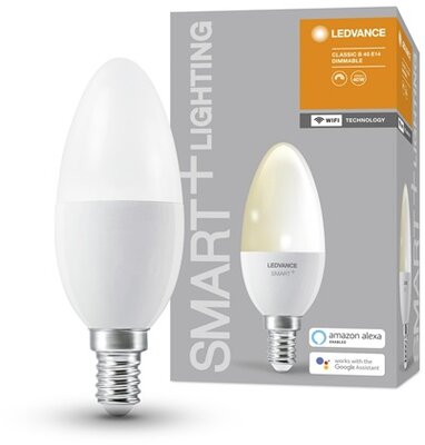 Ledvance Smart+ Wifi vezérlésű 5W 2700K E14 dimmelhető gyertya LED fényforrás