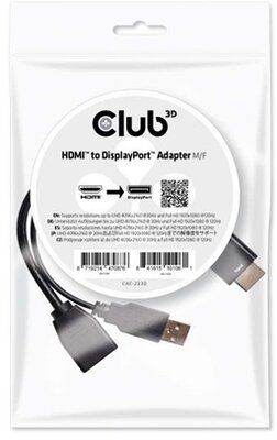 Club3D HDMI™ to DisplayPort™ Adapter Male/Female - CAC-2330