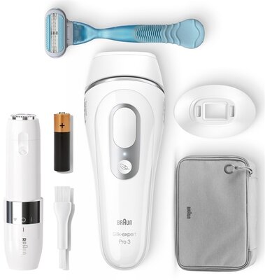 Braun Silk-expert IPL PL3129 fehér-ezüst villanófényes szőrtelenítő
