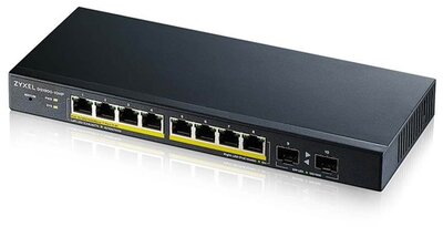 ZyXEL GS1900-10HP v2 8port GbE LAN PoE (70W) 2port GbE SFP smart menedzselhető PoE switch
