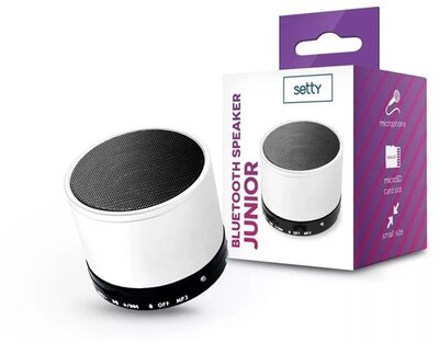 Setty TF-0158 Junior fehér Bluetooth mini hangszóró