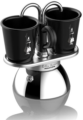Bialetti 7310 Mini Express 2 személyes inox indukciós kotyogós kávéfőző szett