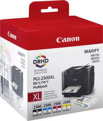 Canon PGI-2500XL Multipack: Black, Cyan, Magenta, Yellow