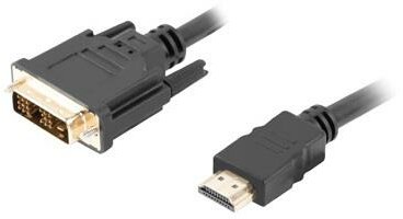 Lanberg - HDMI -> DVI-D(18+1) M/M Single Link 1,8m - CA-HDDV-10CC-0018-BK