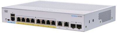 Cisco CBS250-8P-E-2G 8x GbE PoE+ LAN 2x combo GbE RJ45/SFP port L2 menedzselhető PoE+ switch