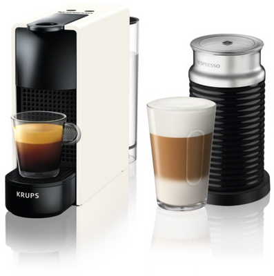 Krups XN111110 Nespresso Essenza Mini & Aeroccino 19 bar fehér kapszulás kávéfőző