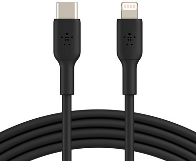 Belkin BoostCharge USB-C to Lightning Cable 1m Black - CAA003BT1MBK