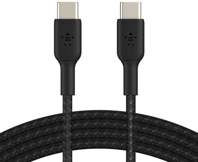 Belkin BoostCharge Braided USB-C to USB-C Cable 1m Black - CAB004BT1MBK