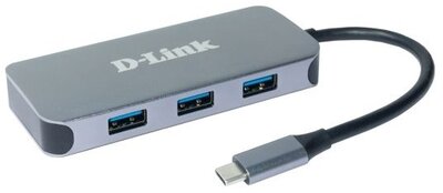 D-LINK USB-C HUB 3xUSB + 1xUSB-C +1xHDMI + 1xLAN, - DUB-2335