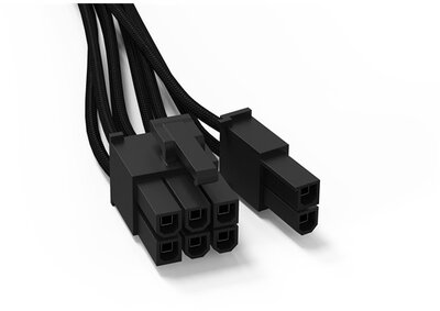Be Quiet! Kábel - PCI-E Power Cable CP-6610 (6+2 tű, 1 csatlakozó, erenként harisnyázott, 60 cm, fekete) - BC070