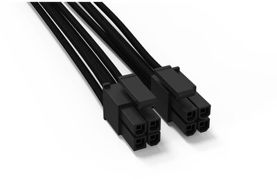 Be Quiet! Kábel - CPU Power Cable CC-4420 (P4+4, 1 csatlakozó, erenként harisnyázott, 45 cm, fekete) - BC060