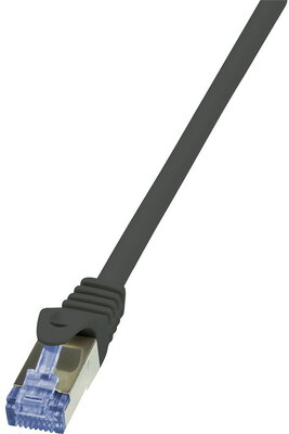 Logilink Patch kábel PrimeLine, Cat.7 kábel, S/FTP, fekete, 0,25 m - CQ4013S