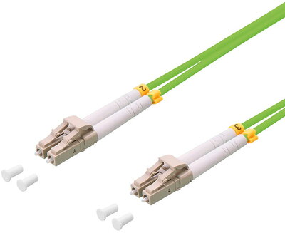 Logilink Fiber duplex patch kábel, OM5, 50/125 , LC-LC, lime zöld, 2 m - FP5LC02