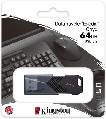 Kingston - DataTraveler Exodia Onyx 64GB - DTXON/64GB