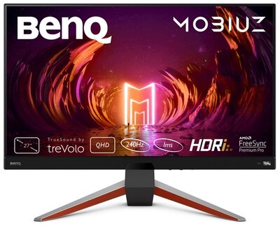 BenQ Monitor 27" - EX270QM (IPS, 16:9, 2560x1440, 1ms, 400cd/m2, 3xUSB-A, 2xHDMI, DP, Freesync, 240Hz, mag. áll., forg.)