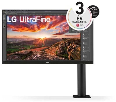 LG Monitor 27" Ergonomic -27UN880P-B (IPS; 16:9; 4K 3840x2160; 5ms; 350cd; HDMIx2; DP; HDR; USB-C; FSync; sRGB99%)