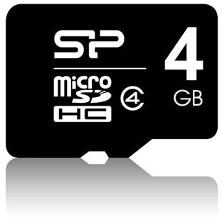 MICRO SD CARD 4GB SILICON POWER SD adapter CL4