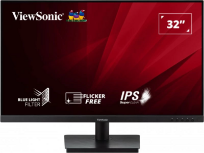 ViewSonic Monitor 32" - VA3209-MH (IPS, 16:9, FHD, 4ms, 250cd/m2, HDMI, VGA, VESA, SPK, Adaptive Sync)