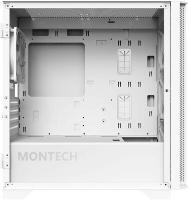 Számítógépház Montech AIR 100 ARGB mATX Fehér Edzett üveg