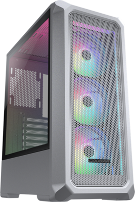 COUGAR | Archon 2 Mesh RGB (White) | PC Case | Mid Tower / Mesh Front Panel / 3 x ARGB Fans / 3mm TG Left Panel