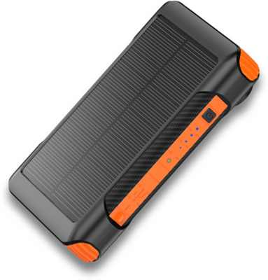 Alcor SD10000 Solar & Dynamo vésztöltő beépített lámpával - narancssárga