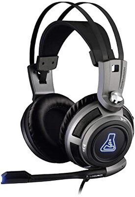 The G-Lab Fejhallgató - KORP 200G (mikrofon,USB, 3,5mm Jack, 2,4m harisnyázott kábel, hangerőszabályzó, LED,nagy-párnás)