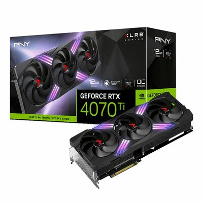 PNY RTX4070TI SUPER - 16GB XLR8 Gaming VERTO™ EPIC-X RGB™ Overclocked Triple Fan DLSS 3 - VCG4070TS16TFXXPB1-O