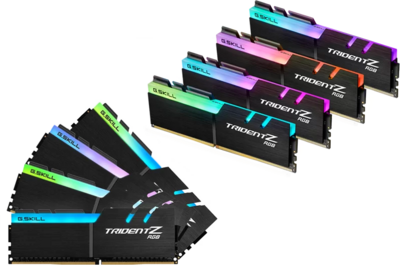 DDR4 G.SKILL Trident Z RGB 4000MHz 64GB - F4-4000C15Q2-64GTZR (KIT 8DB)