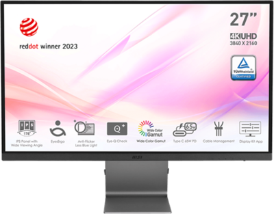 MSI 27" MD271UL Business Modern UHD IPS HDMI/DP/USB-C szürke monitor