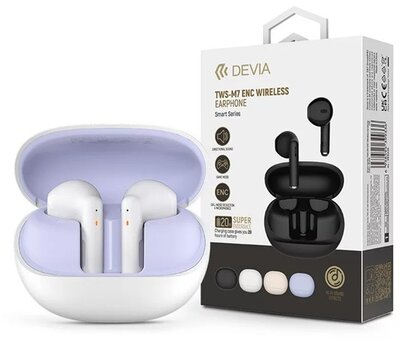 Devia ST399343 TWS-M7 ENC True Wireless Bluetooth fehér fülhallgató